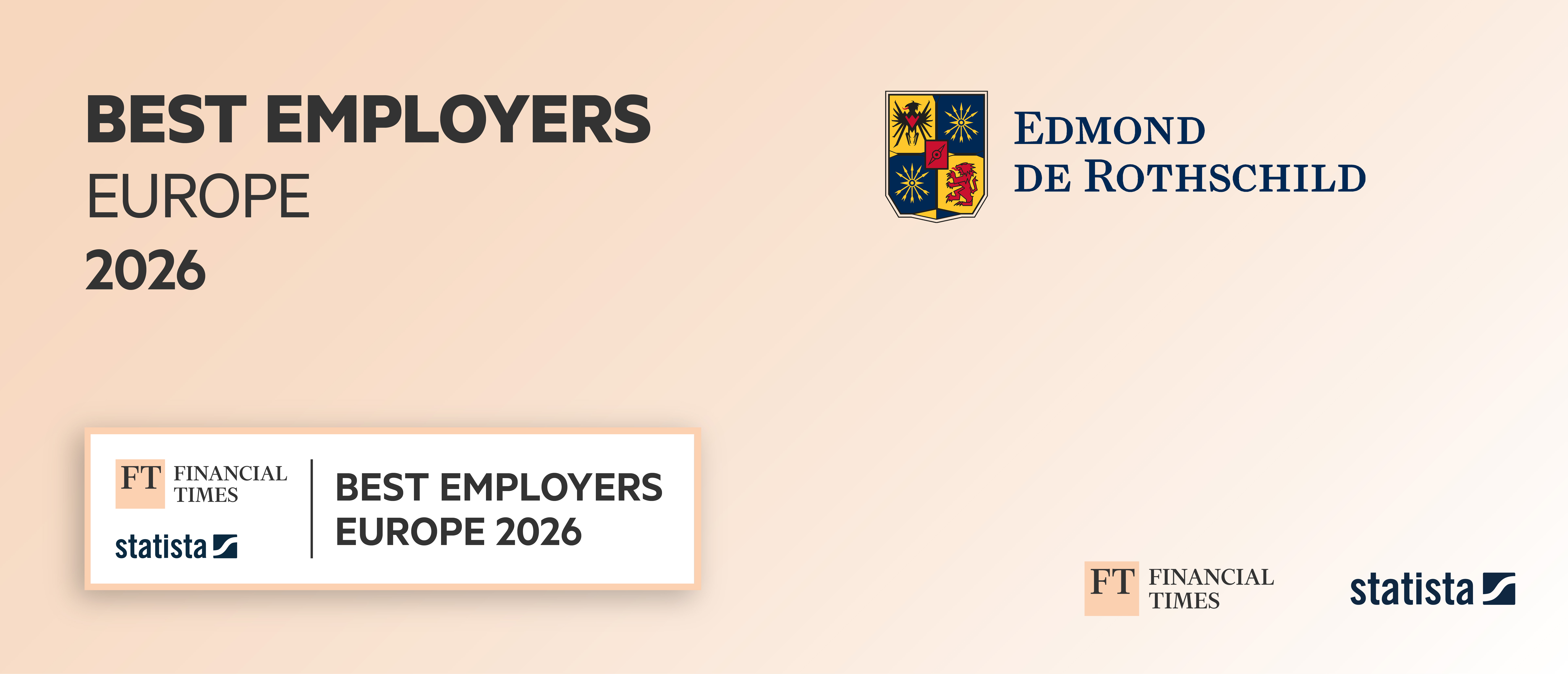 Edmond de Rothschild parmi les meilleurs employeurs d'Europe 2026